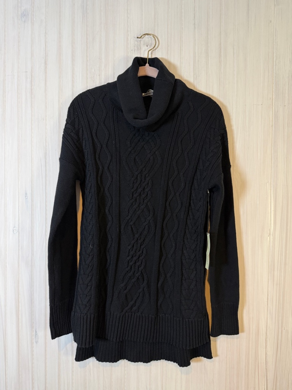 NWT WHITE WARREN CABLEKNIT TURTLENECK SMALL